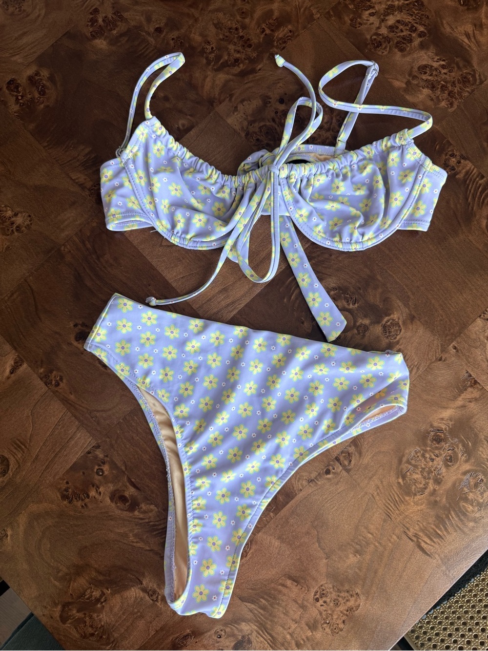 Lavender Daisy Two-Piece Bikini Set by Hey Harper